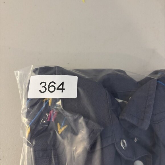 Levis Women's Pearl Snap Embroidered Blue Southwestern Blouse SZ Medium‎ Cowgirl - Picture 13 of 14